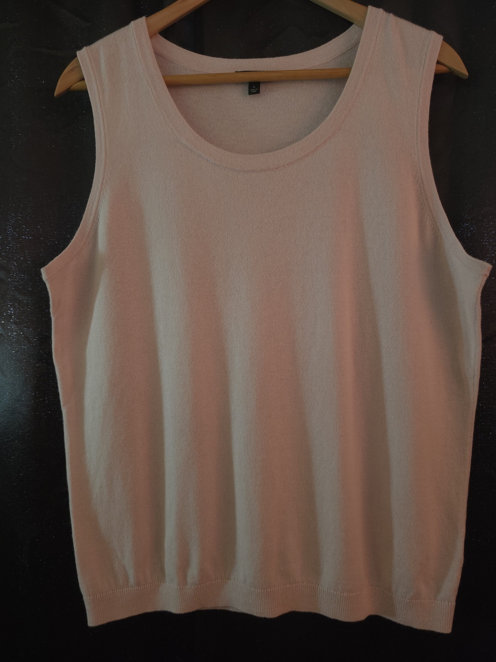 Talbots Classic Sleeveless Cotton Cashmere Blend Knit  Shell L Resortwear